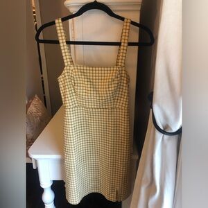 Hollister Checkered Yellow Mini Dress
